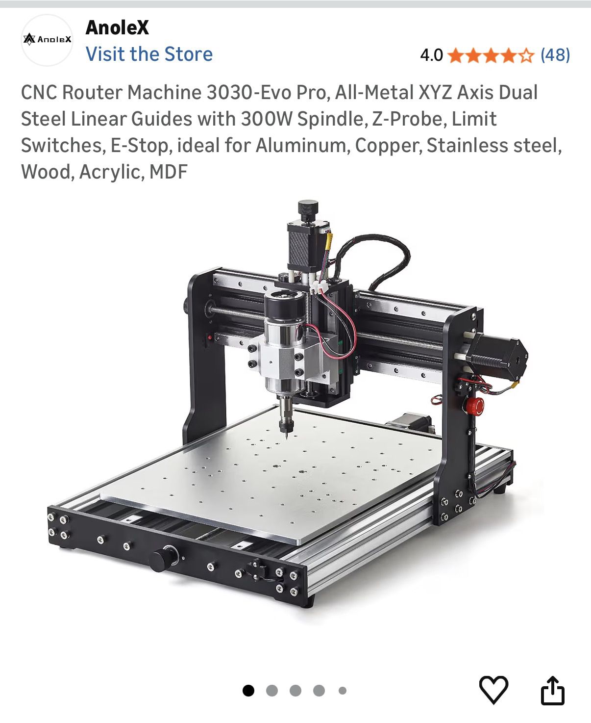 Anolex 3030 CNC Machine used once. Serious buyer only