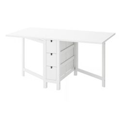 White IKEA NORDEN Gateleg Folding Table 