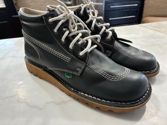 Kickers Boots Mens Size EU 45 Blue Kick Hi M Core Combat Leather Ankle Padded
