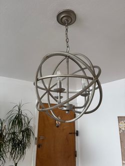 Metal Orb Sphere Chandelier Pendant Light