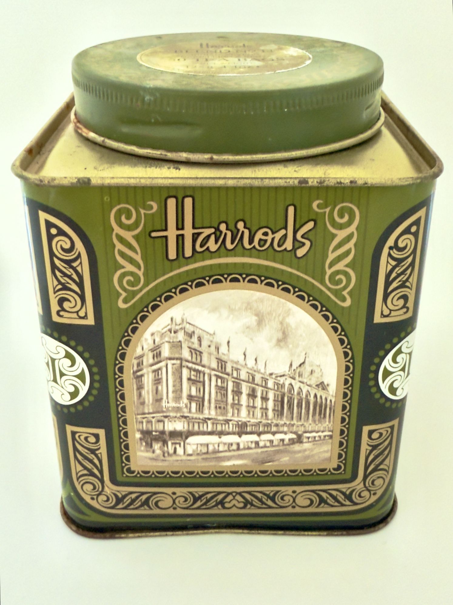 Vintage Harrod’s Knightsbridge London England Empty No. 14 Blend Tea Canister 1990s *Reduced