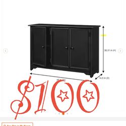 Bradstone 3 doorblack storage console