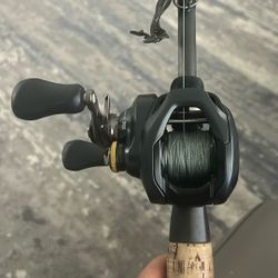 Shimano Curado Black paired with a kistler custom Rod 