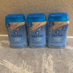 3 Gerber Oatmeal Cereal 