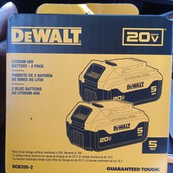 DEWALT 5ah Batteries 2 Pack 