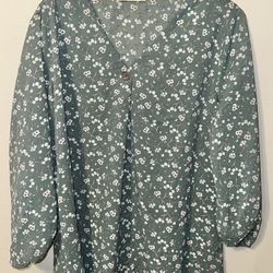 Green Floral Shirt