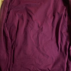 Burgundy Long Sleeves Size Medium