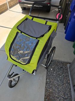 3 wheel pet stroller and bike trailer