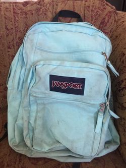 Used light blue backpack