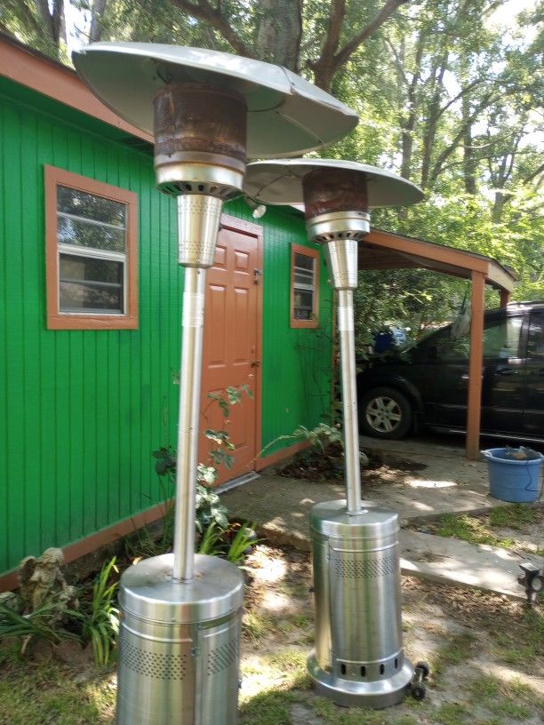 2 Tall Outdoor Propane Heaters