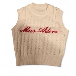 Miss Adore White Sweater Vest