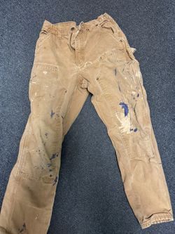Brown Carhartt Work Pants Double Knees