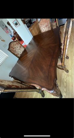 Wood dining table