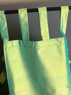 Home decor: Pair (2) of Silk Dupioni curtains with thin tabs on top