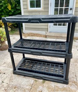 Plastic 3-Tier Storage Shelving Unit