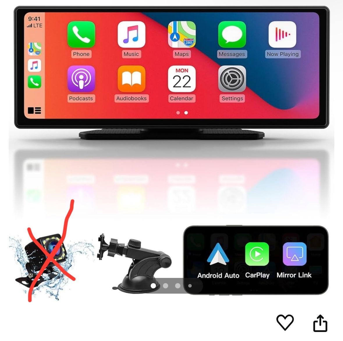 10 inch wide car play screen