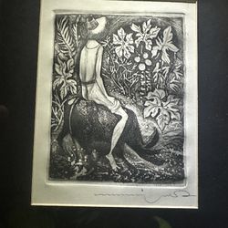 Manuel Rodriguez Sr Boy on Carabao Etching 12/50
