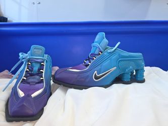 Size 7.5- Martine Rose x Nike Shox MR4 Mule Scuba Blue Purple
