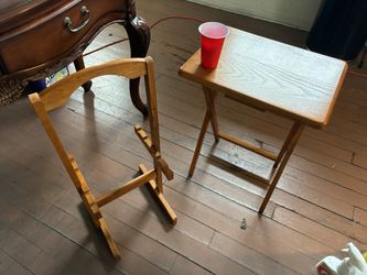 Book Stand And Table Set 2feet By 18 Inch By 15 $10.00Inches $10.00