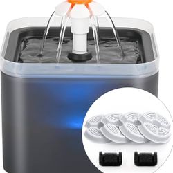 Pet Feeder, Water Fountain & Mat