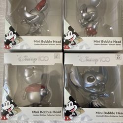 DISNEY 100 MINI BOBBLE HEAD SET