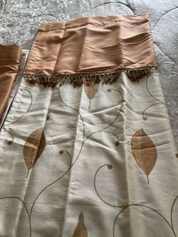 Custom Drapery 2 Panel Silk With Valance