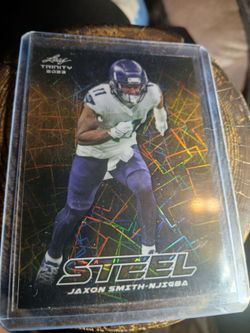 Jaxon Smith-Njigba 2023 Leaf Trinity Gold Lighting Steel 1of1 PRE-PRODUCTION