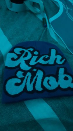 blue beanie not worn