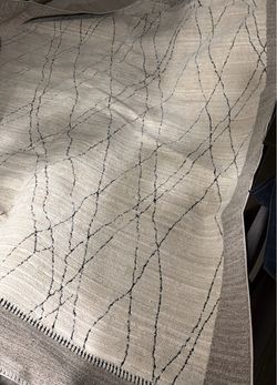 Large Area Rug with Geometric Line Pattern