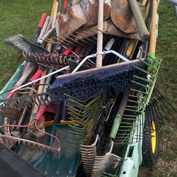 Shovel rake and other stuff $10 apiece