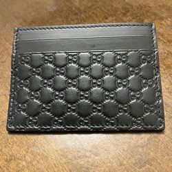 🔥Brand New🔥 GUCCI Microguccissima Black Leather Card Holder