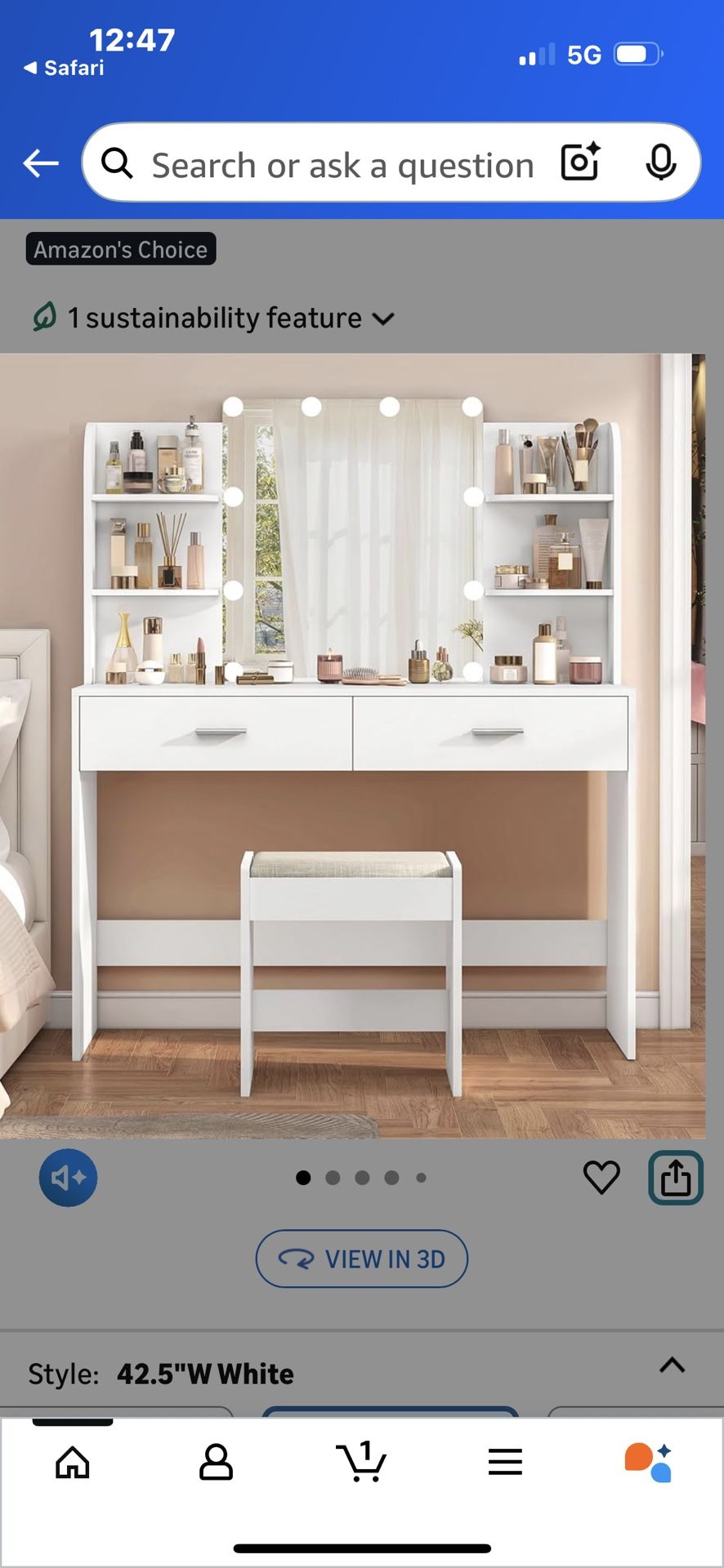 Lighted Makeup Vanity