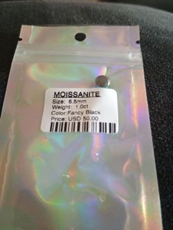 Loose Moissanite black stone