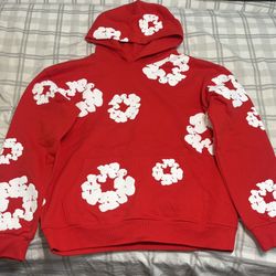 DENIM TEARS COTTON WREATH HOODIE RED (SEND OFFERS)