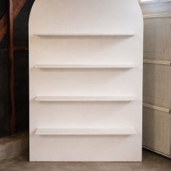 Arched Display Shelf / Backdrop – 41” W x 80” H (Party/Decor Rental-Style Piece)