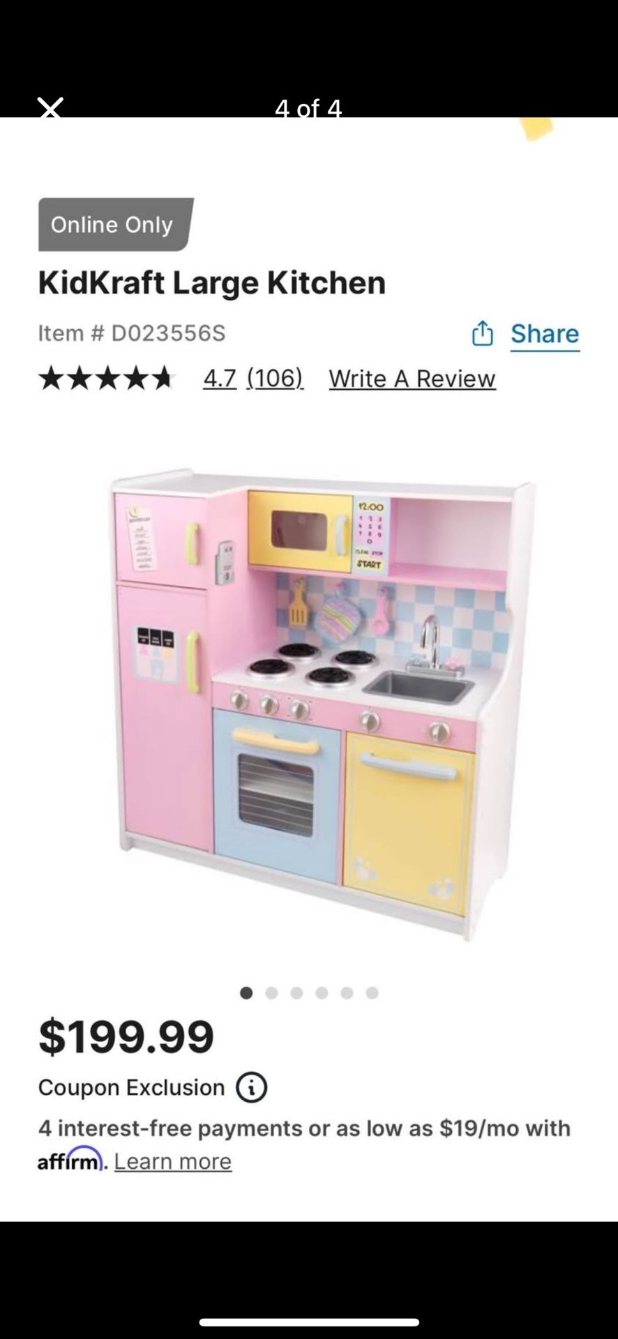 Kidkraft Play Kitchen