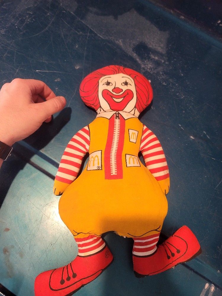 Vintage Ronald Mcdonald Stuff Doll