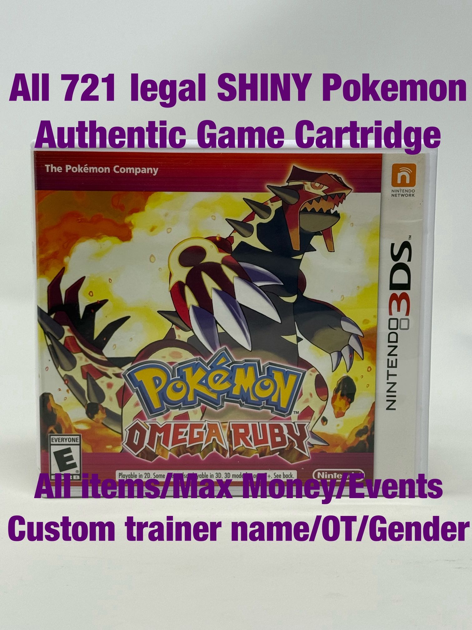 Unlocked Authentic Pokemon Omega Ruby 3DS All 721 Shiny Pokemon