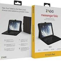 New ZAGG Messenger Folio - Bluetooth Tablet Keyboard iPad 9.7" (Gen 7)