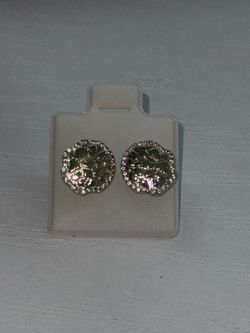 gold plated nugget earrings