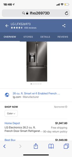 LG refrigerator new