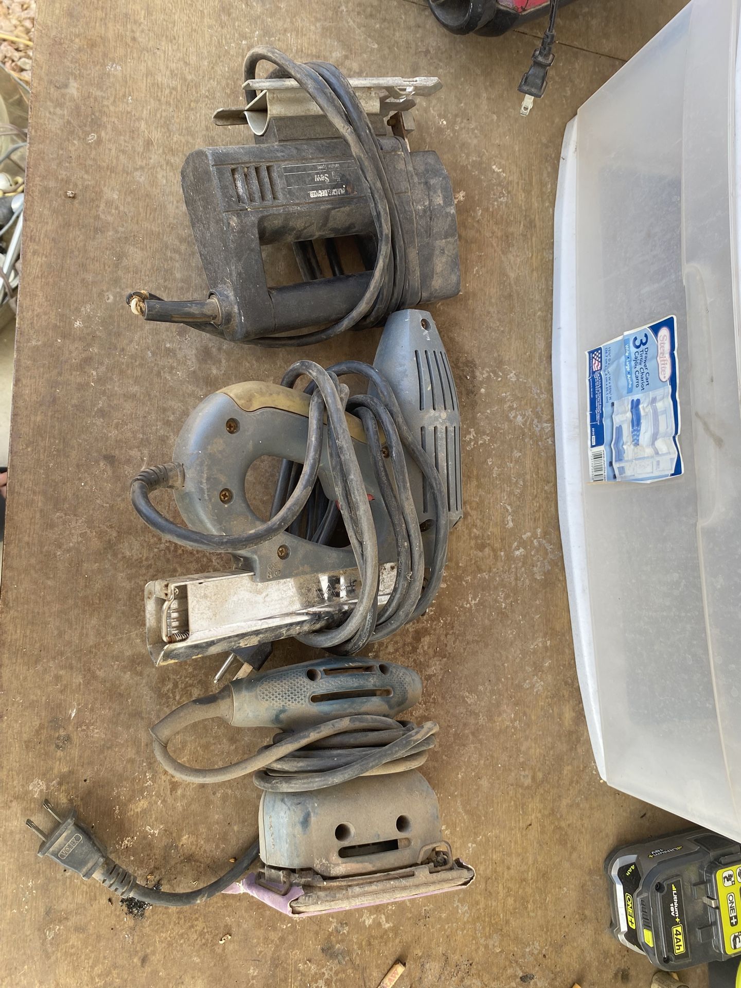 Sander, Stapler And Saw
