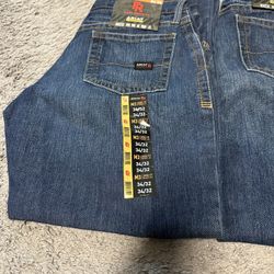 Ariat Men’s Flame Resistant FR Flint M3 Loose Fit Jeans 34x32 - 3 Pairs (Brand New with Tags)