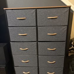 10 Drawer Fabric Dresser - Like New