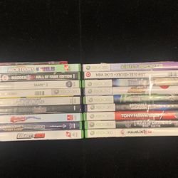 Microsoft Xbox 360 Game Lot(18 Games)SKATE 3 MINECRAFT TONY HAWK MADDEN LEGO (Post Nintendo Era)