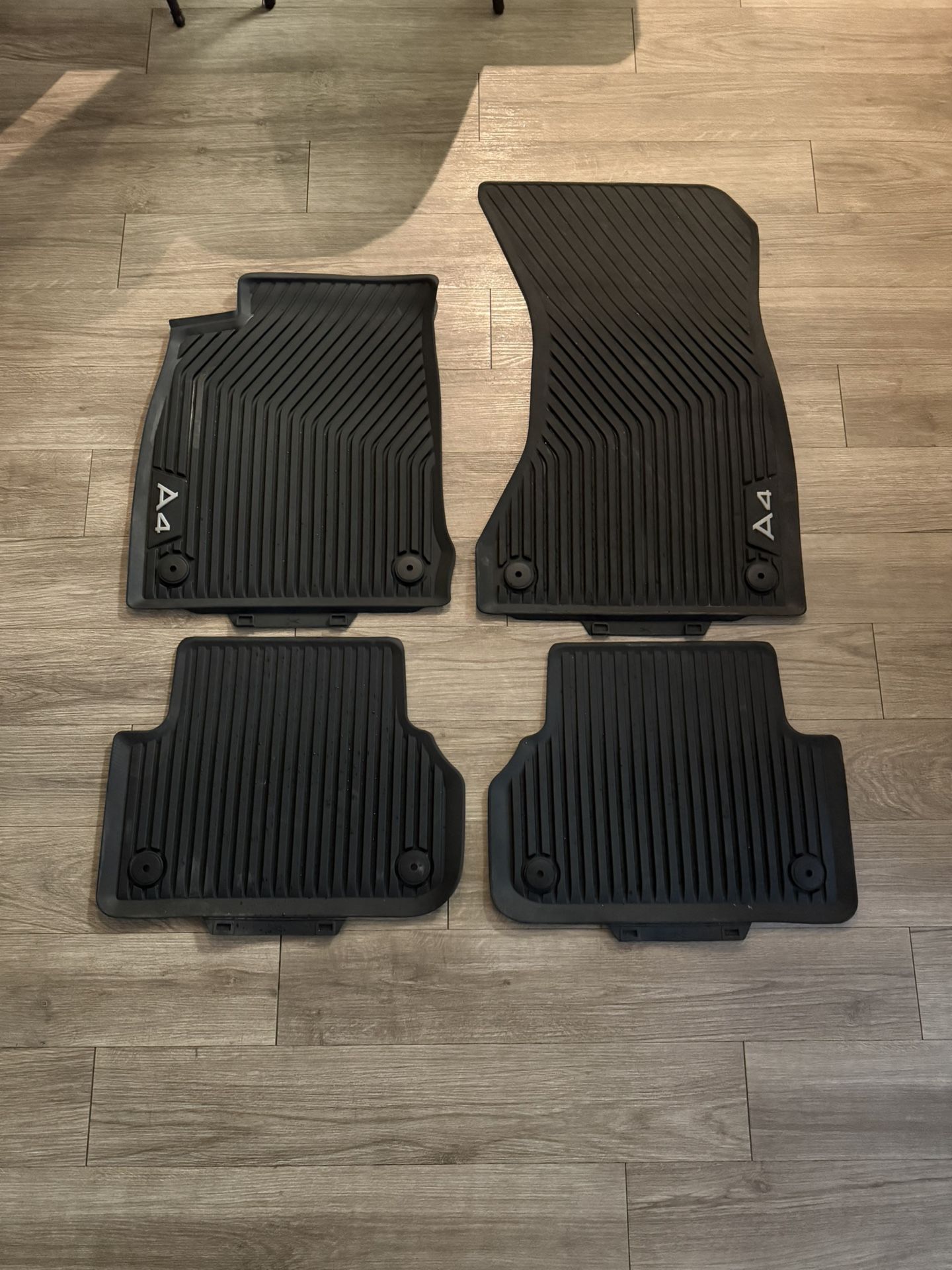 Audi A4  - All Weather Rubber Floor Mats - Satin Black