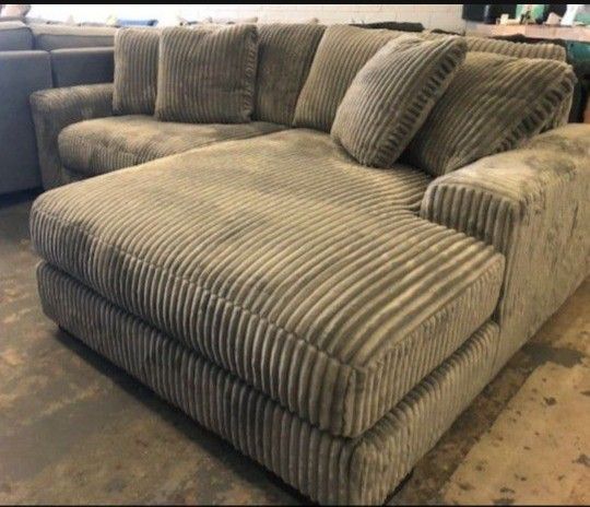 Ashley Signature Lindyn Fog Gray / White 2-3 Piece Modular Sectional ✅ Starting Price 