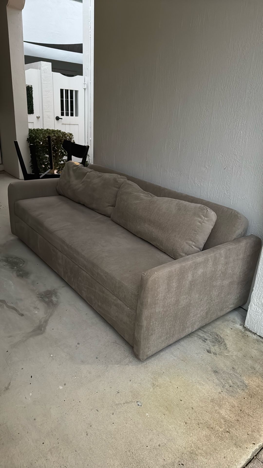 WEST ELM Clara futon 80” With Storage In Gray 