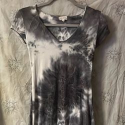 Tie-dyed, long sleek, comfy dress