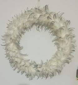 Glitter Silver And Off White Wreath 